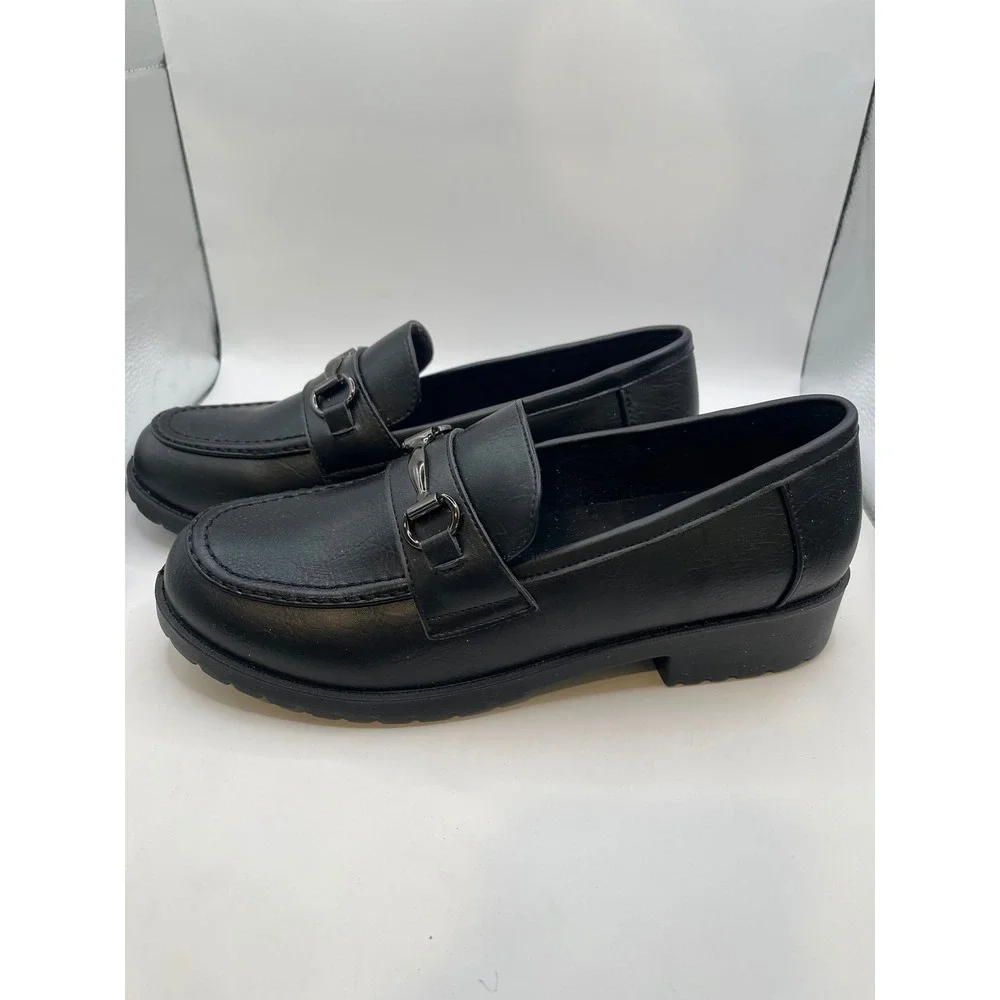 Easy Street Witney Black Bit Loafers Womens 10 M Comfort Wave Lug Sole